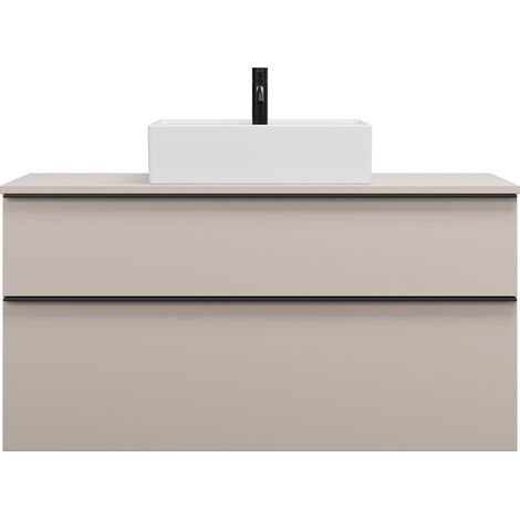 burgbad Eqio mueble bajo para lavabo con consola, recorte