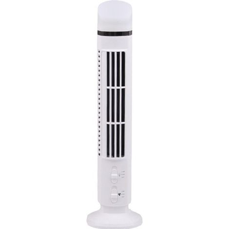 Petit ventilateur tour sans pales, 2 vitesses, USB, silencieux, idéal pour un bureau à domicile ou au travail. (1/5)