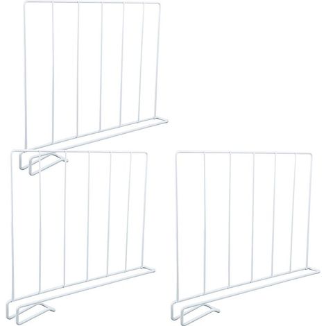 3 pcs Séparateurs Placards Armoires, Separateurs d'armoire en Métal, pour la Cuisine la Bibliothèques la Maison- (1/3)