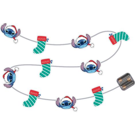 Guirlande lumineuse de Noël LILO & STITCH - 10 LED - 165cm
