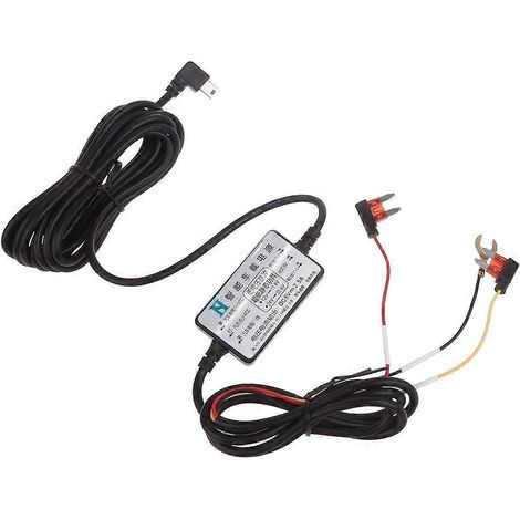 Verbessertes Mini-USB-Festverdrahtungskabel für Dashcams (12–30 V auf 5 V, 2,5 A) für Autos