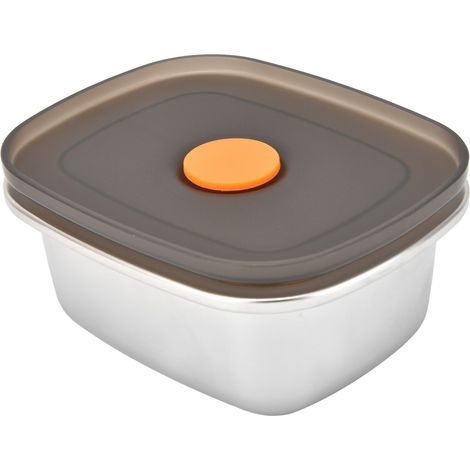 Lunchbox aus Edelstahl 304, lebensmittelechtem PP-Silikon, tragbarer Lebensmittelbehälter zur Aufbewahrung von Speisen für Picknick, Camping und Outdoor-Aktivitäten, 250 ml (1/5)