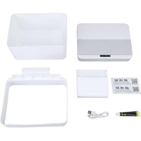 Poubelle automatique tactile mini avec couvercle pliable sans contact pour bureau, table de chevet, salle de bain (1/5)