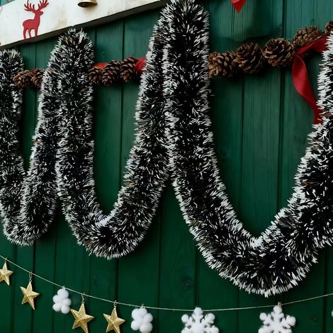 Guirlande de Sapin de Noël 10M, Décoration Noël Extérieur et Intérieur, Guirlande Sapin Artificiel pour Maison, Escalier et Porte, Vert (1/5)