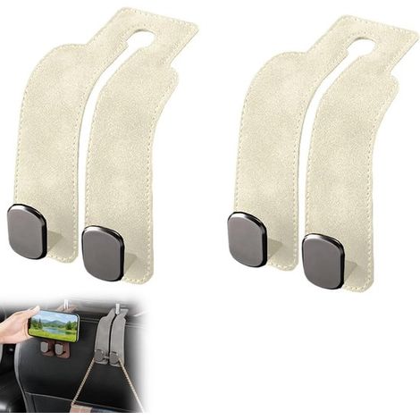 Ganci per poggiatesta per auto. Per appendere borse e altri oggetti. Nuovo modello 2026. Organizzatore per schienale. Ganci per auto di alta qualità realizzati in L (1/5)