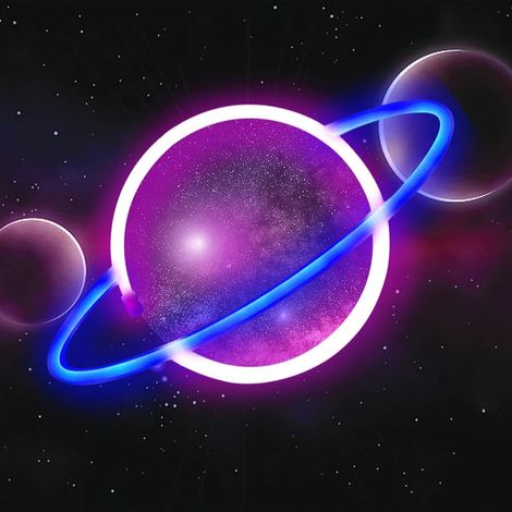 Enseigne lumineuse néon LED Planet, alimentée par USB ou piles, idéale pour une chambre ou une pièce. (1/5)