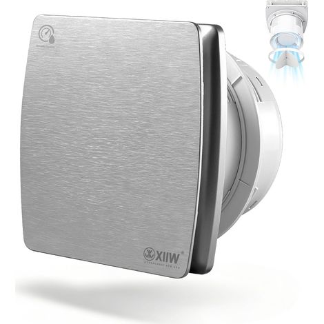100mm Extracteur d'Air VMC Salle de Bain Hygroréglable et Minuterie  12W 95m³/h 34dB IPX4, Clapet Anti-Retour, Silencieux Ventilateur Salle de Bain, Cave WC et Cuisine, Mural (1/5)