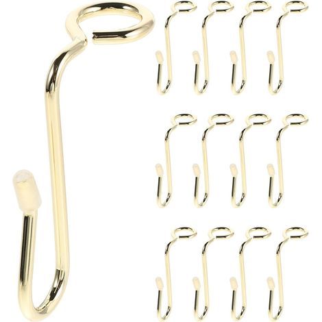 Lot de 36 Rallonges de Cintres en Métal Doré Crochets Empilables Multifonctionnels pour Penderie Support Gain de Place pour Organisation Dressing Clips de Connexion Miniatures (1/5)