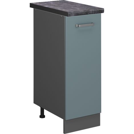 Armadio cucina dispensa alto R-Line, Grigio-blu, 30 cm , PL Antracite, Vicco
