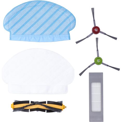 Seitenbürsten-Set, waschbare Filter und Einwegmopps, kompatibel mit DEEBOT OZMO 950 920 (1/5)