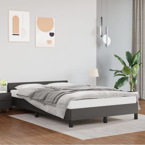 Giroletto con Testiera Grigio 120x190 cm in Similpelle vidaXL (1/5)