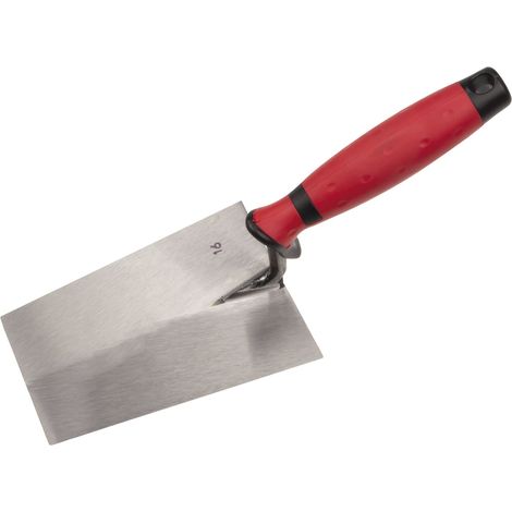 Stubai 4200032K Maurerkelle, Kelle, Mörtelkelle, Handkelle, geschmiedet, flexibel, gehärtet, poliert, rotes Heft, 180x125mm