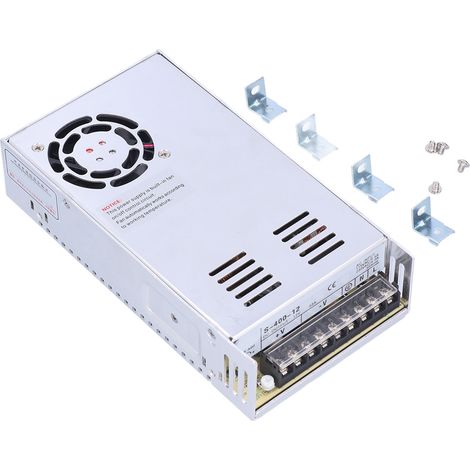 Gleichstrom-Schaltnetzteil mit Klemmen, Gehäuse aus Aluminiumlegierung, 400 W für Spannungswandlung 115–230 V AC, 12 V/33 A (1/5)