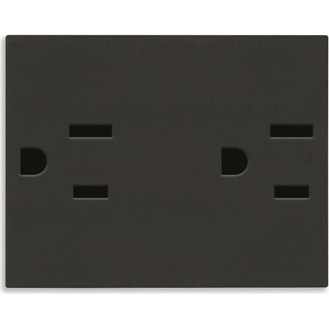 VIMAR - 30243.G Deux prises SICURY 2P+T 15A USA, noires