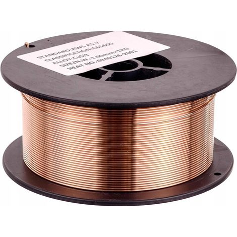 Alambre CUSI3 para soldadura fuerte, diámetro 0,8 mm, bobina de 1 kg, D100, para máquina de soldar profesional. (1/2)