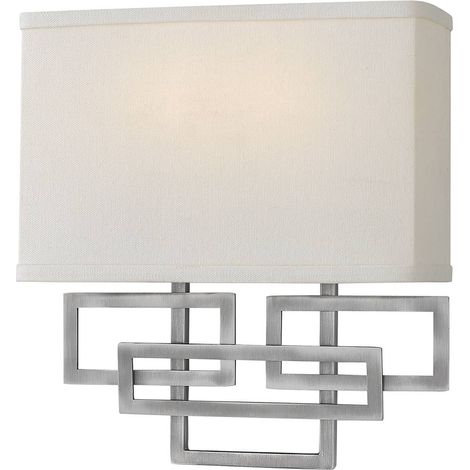 Applique Contemporanea Lanza Acciaio Nichel Antico 2 Luci E14 (1/5)