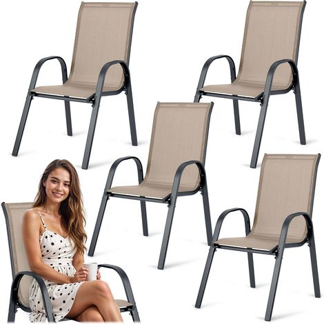Sofotel SO-980 Textil-Gartenstühle, 4er-Set