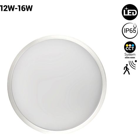 Plafón LED Con Sensor De Movimiento Estanco - CCT - Potencia