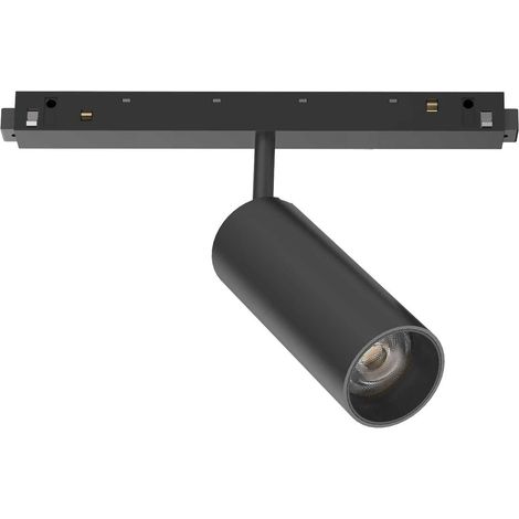 Faretto Binario Singolo On-Off Ego Alluminio Nero 1 Luce 12W 3000K Luce Calda (1/5)