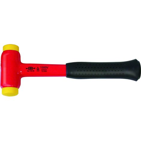 Marteau sans rebond 745-25 entièrement isolé avec tête remplaçable, isolé jusqu'à 1000 V, diamètre de la tête 25 mm 491221