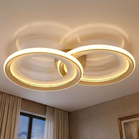 Lampada da soffitto a LED, lampada da corridoio, anello orientabile, color sabbia, metallo, L 52,5 cm (1/5)