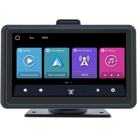 Écran Tactile de Voiture de 7 Pouces CarPlay sans et Écran de Navigation de Lecteur Multimédia Automatique Portable de Voiture Android Auto Facile à Utiliser (1/5)