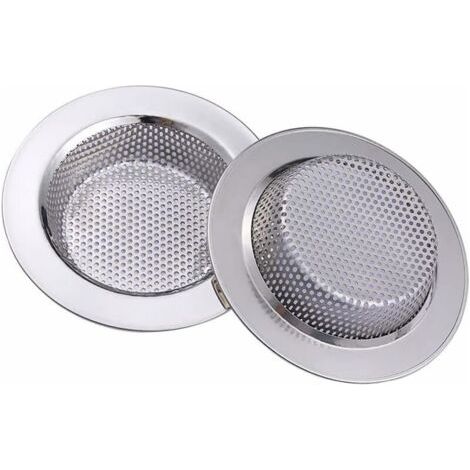 2 Pcs Filtre évier Cuisine, Filtre à évier en Acier Inoxydable, Filtre en métal Bain lavabo Filtre pour Salle de Bain Cuisine 7.5cm /2.95&34 de diamètre (1/5)