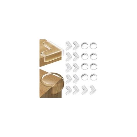 20 PCS Coin de Table Protection Bebe Protection Protege Coin de Table Bebe Meuble Bébé Protection Angle de Table avec Une Super Colle Améliorée, pour Securite Enfant Sécurité Domestique