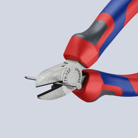 KNIPEX 70 02 125 Tronchese laterale con manici comfort atramentata nera 125 mm (1/5)