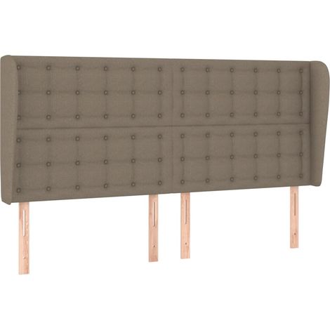 Maison Exclusive - Testiera ad Orecchio Tortora 163x23x118/128 cm in Tessuto (1/5)