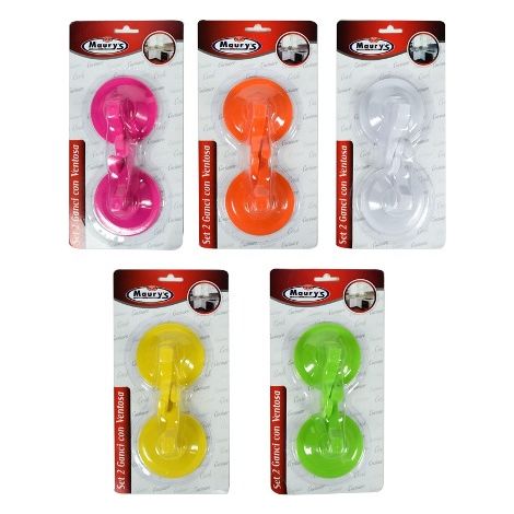 MAURY'S SET GANCI CON VENTOSA GRANDI 2 PZ (1/2)