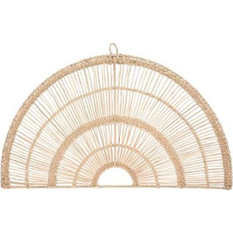 Atmosphera – Tenture murale arc en roseau et fer 60cm – Décoration moderne design – Couleur naturelle – Idéal pour espaces contemporains