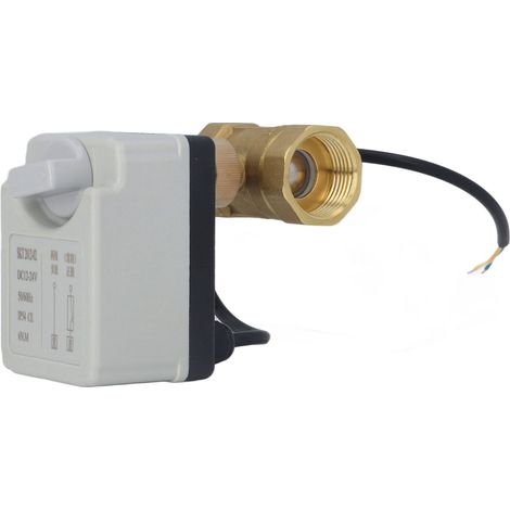DN25 2-Wege-Kugelhahn aus Messing, normalerweise geschlossen, elektrisch, 1-Zoll-Rohrgewinde, 12–24 V Gleichstrom (1/5)
