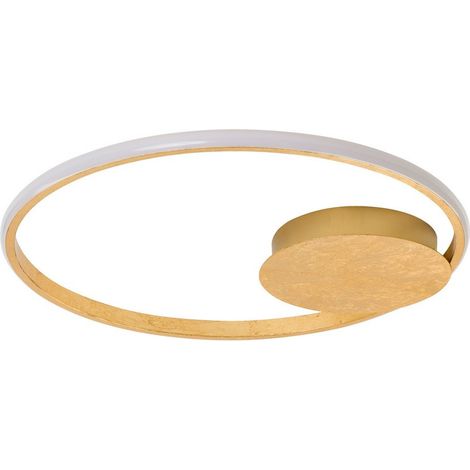 Merano Bellevue 50cm LED Intégrée Semi Encastré Feuille d'Or Aluminium LED 32W 2320Lm 3000K
