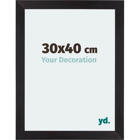 Cadre Puzzle 30x40 cm - Noir Grain de Bois - MDF - Mura. (1/5)