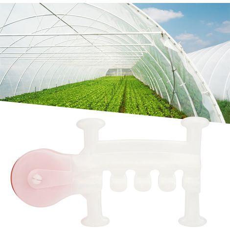 Kit de 10 outils de fixation pour serre agricole en plastique, comprenant un dispositif de poulie de fixation anti-basculement. (1/5)
