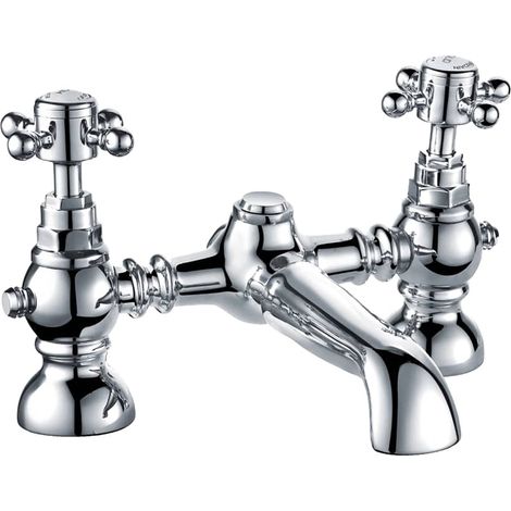 Traditional Chrome Brass Crosshead Bath Filler