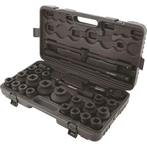 Coffret cliquet poids lourds chrome vanadium 27 pièces (1/2)