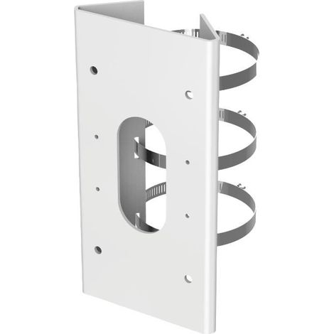 Adaptador de Poste Hikvision de Acero Blanco - Ds-1475zj-sus