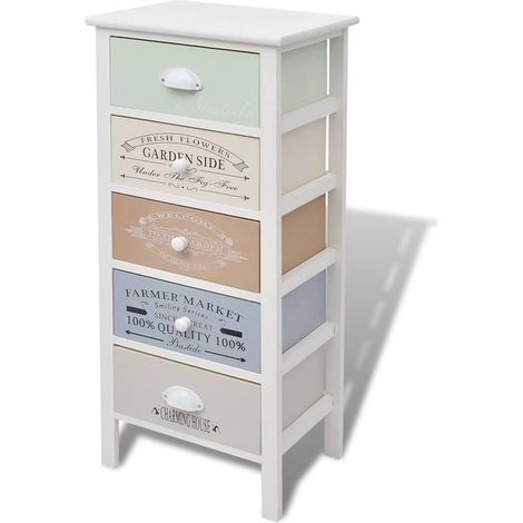 Maison Exclusive - Armoire de rangement en style français 5 tiroirs Bois (1/5)