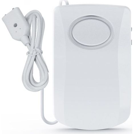 Détecteur de Fuite d'eau, Détecteur Inondation Intelligent 130dB, Détecteur d'eau Capteur d'alarme d'eau sans Fil(1 pcs,blanc) (1/3)