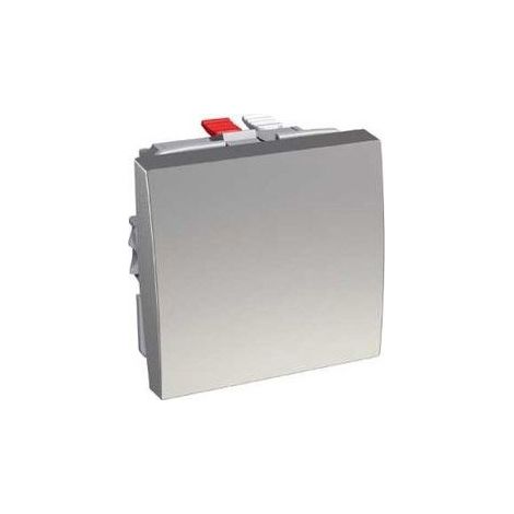 Poussoir simple 10A à fermeture 1NO (1F) aluminium 250V format 45X45mm clipsable ALTIRA SCHNEIDER ELECTRIC ALB46060 (1/3)