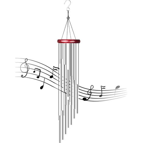 Campanelli eolici, campanelli eolici da esterno, 12 tubi in alluminio, campanelli eolici melodiosi, campanelli eolici naturali, campanelli eolici musicali per casa, giardino, cortile, veranda, balcone (1/5)