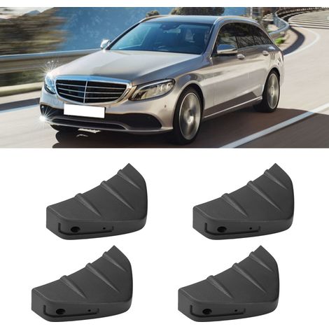 Lot de 4 becquets de pare-chocs arrière de voiture style aileron de requin noirs, pièces universelles (1/5)
