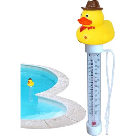 Poolthermometer – Wassertemperaturanzeige – Präzise Messung – Niedliches Entenmotiv – 20 cm langes Seil – Verschiedene Farben (1/5)