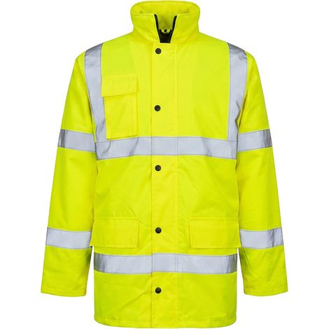 Parka Alta Visibilidad Lluvia Talla M. 100% Impermeable. Parka Impermeable Trabajo