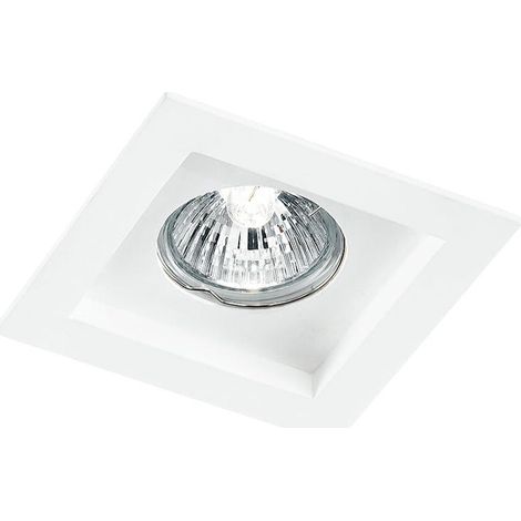 "Faretto ad incasso PHANTOM quadrato in gesso bianco verniciabile xx4.9 cm.. (1xGU10)" (1/2)