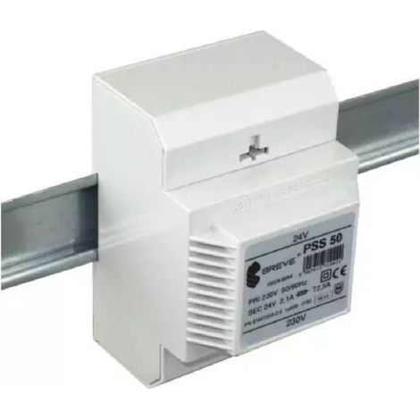 Transformateur monophasé PSS 50 230/24V IP30 pour rail DIN TH-35 en boîtier modulaire (1/2)