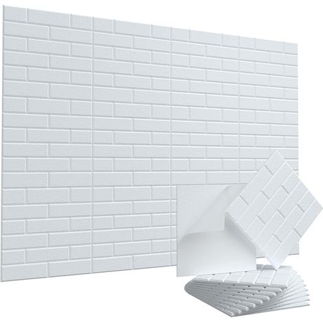 Acoustic Panels Self-Adhesive 10 Pieces 30 x 30 cm Brick Look (1/4)