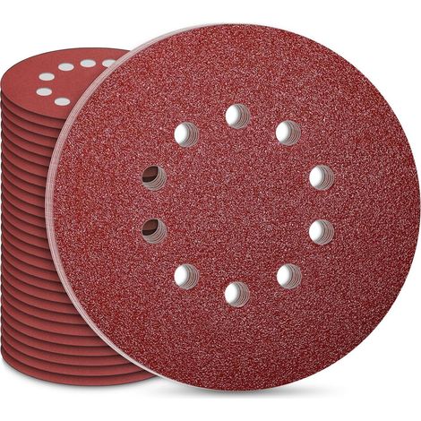 Schleifpapier 225mm Klett 30 Stück Körnung P40 10 Loch (1/5)